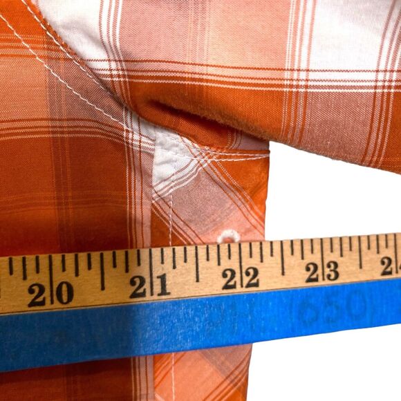 REI Snap Button Front Short Sleeve Hiking Shirt Men's Medium Zip Pocket Vents - Picture 8 of 12